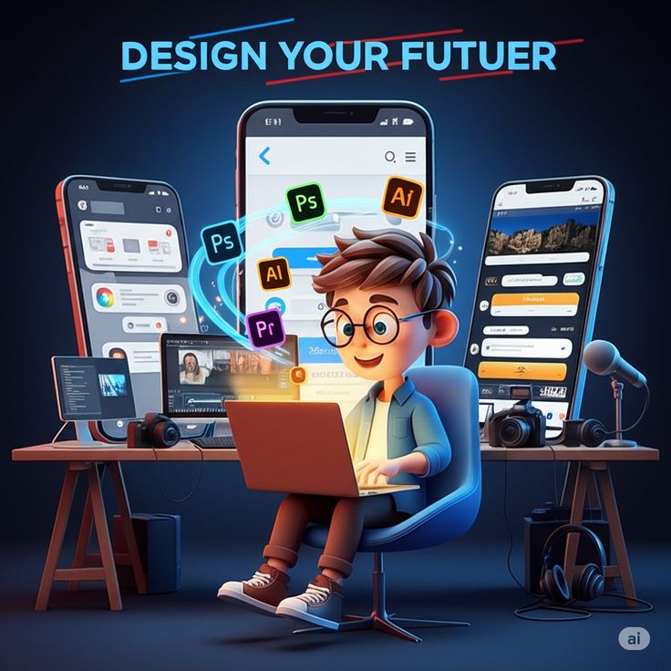 Professional Graphic Designer in Surat designing creative visuals for digital platforms